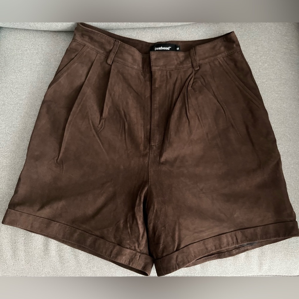 Deadwood Brown Suede Shorts